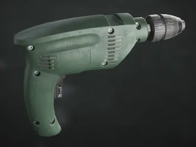 drill electric Low-poly 3D model