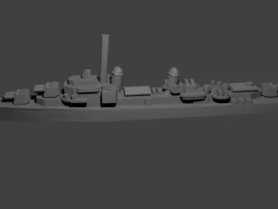 US Gearing Class Destroyer Warship 3D print model