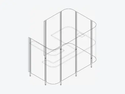 Office Pod - Workspace - Officetec - Habitat Low-poly 3D model