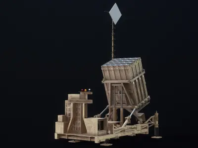 Iron Dome Air Defense System PBR 3D model