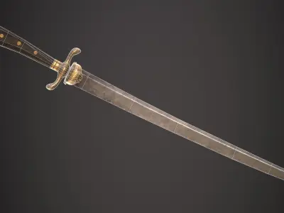 Eastern European Short Sword Low-poly 3D model