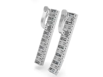 Baguette Clip On Earring 2431 3D print model
