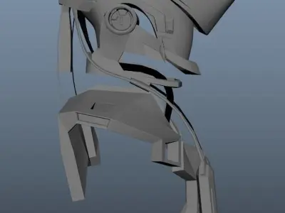 Robot for games Low-poly 3D model