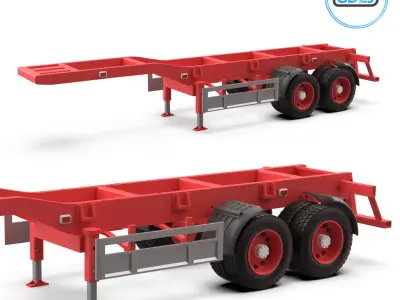 3D Printable Truck Trailer Model 3D print model