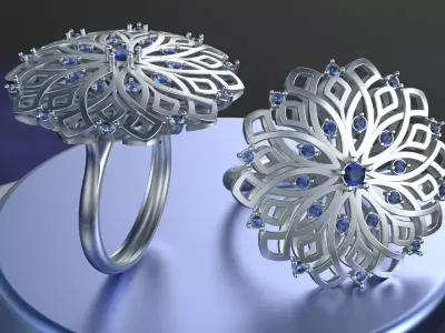 turkish ring 3D print model