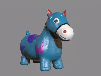 inflatable Horse toy kids Low-poly 3D model