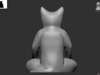 Yoga cat 3D print model