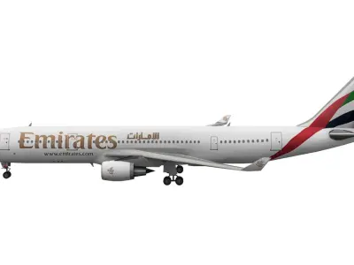 Lowpoly Airbus A330 Game Model Low-poly 3D model