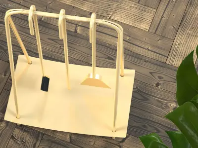 Port Fireplace Tools Brass 3D model