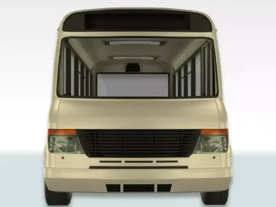 Vario Plaxton Beaver Low Poly Game Ready Model British Minibus Low-poly 3D model