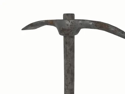 Pickaxe Low-poly 3D model 2