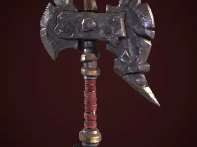 Axe Stylized Low-poly Low-poly 3D model