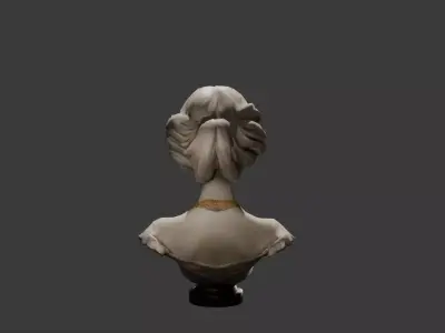 Roman Lady Face 3D Printed Statue 3D print model