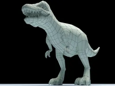 T- Rex Low Poly t-rex dinosaur Free low-poly 3D model
