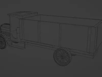 Brockway K-2 Open Box Low-poly 3D model