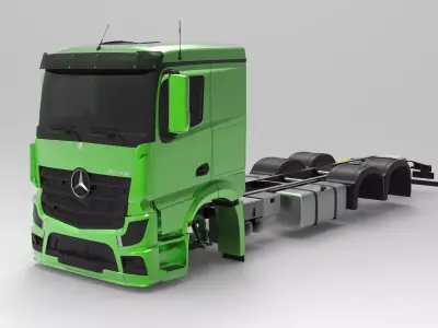 Mercedes Actros 2017 6x4 Free 3D model