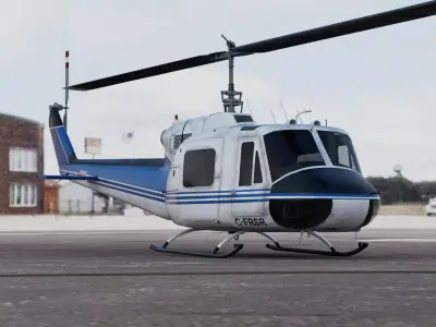 Bell Iroquois UH-1 Huey 204B Helicopter  3D model