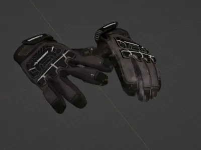 Husky work gloves used 3D model