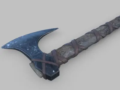 Viking Axe Low-poly 3D model 28