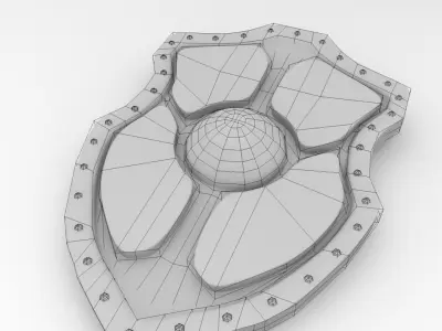 Medieval Shield 3D model 2