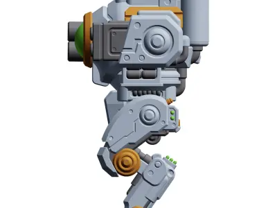 Mech Forge Storm Titan Mech Miniature for Tabletop Wargames 3D print model