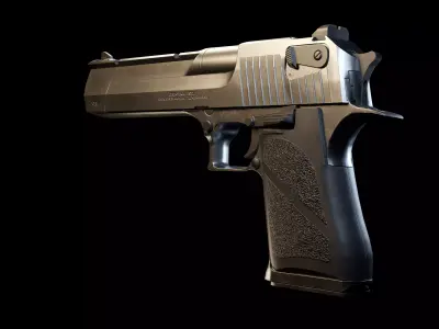 Desert Eagle - Realistic Pistol Low-poly 3D model