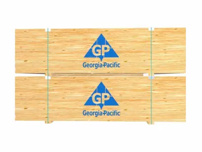 Gerogia Pacific Stack of Wooden Beams PBR Low-poly 3D model