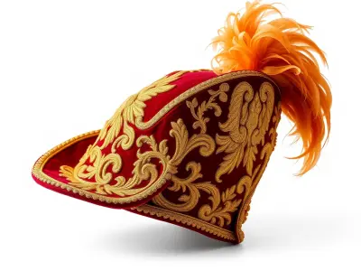 Ornate Feathered Hat Model Pack Low-poly 3D model