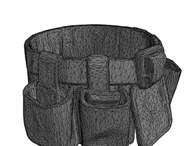 Professional Utility Work Tool Belt Low-poly 3D model