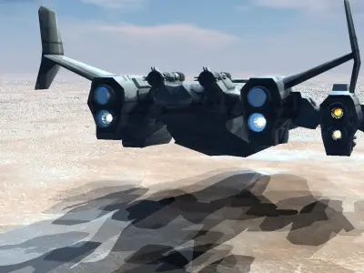 caccia naveter-A-HHH-456-S  - CIVIL MILITARY 3D model