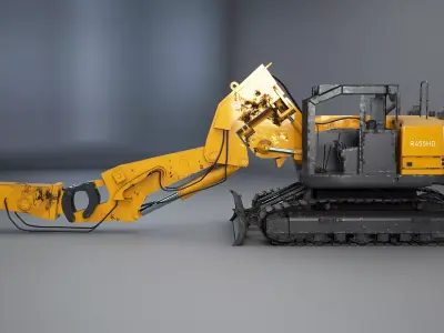 Generic Used Compact Tunnel Excavator Low-poly 3D model