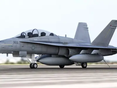 McDonnell Douglas FA-18D Hornet Tandem Seat 3D model