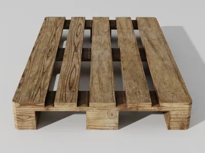 Wooden pallet 02 3D model purchase