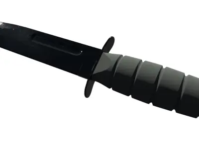 High-Poly military knife 3D model