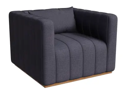 Stripe Rectangle Accent Chair 3D model