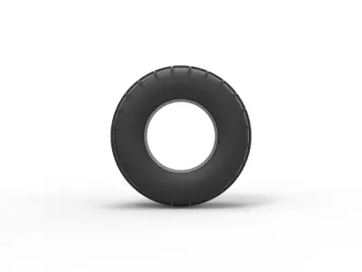 Dune buggy rear tire 12 Scale 1 to 25 3D print model