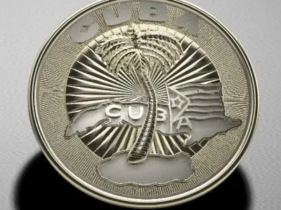 medal cuba 3D print model