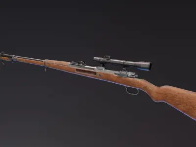 Gewehr 98 Low-poly 3D model
