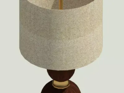 Wood Lamp Revit Family 3D model