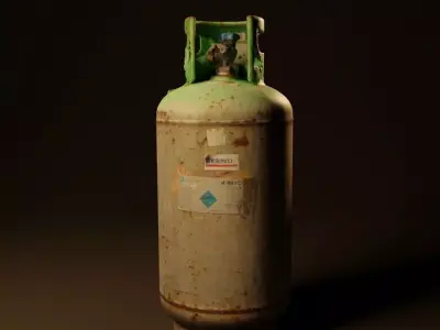 Gas cylinder Low-poly 3D model purchase