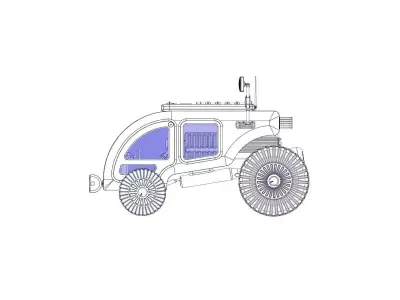 Reconnaissance vehicle 3D print model