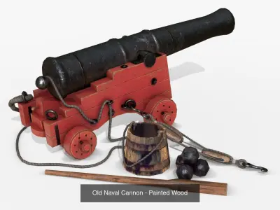 Old Naval Cannons Collection 3D Model Pack