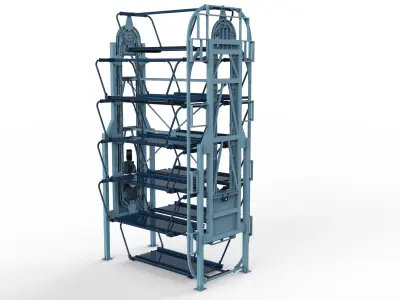 Rotary Parking System 10 sedan 3D model