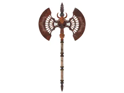 Battle Axe Low-poly 3D model 40