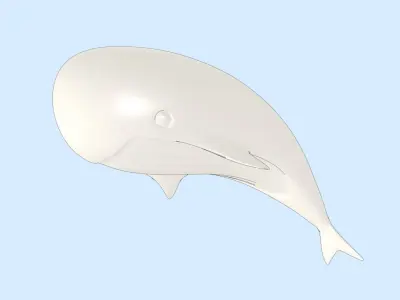 Whale Free low-poly 3D model
