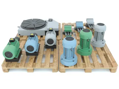 Spare parts of industrial machine tools - Collection 1 3D model