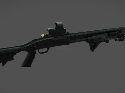 M590 Tactical Low-poly 3D model