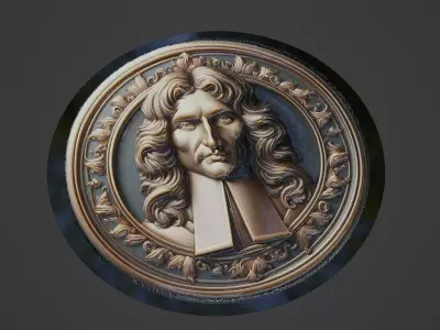 Spinoza Medallion 3D print model buy