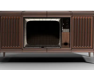 Vintage Television Set  3D model