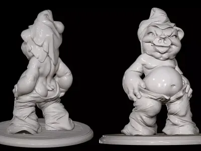 The Vampire Pig - Toy model to print  Part 02 Free 3D print model